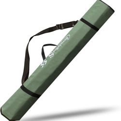 Sougayilang Canvas Fishing Rod Bag, Fishing Pole Organizer, Fishing Rod and Reel Storage Bag Organizer for Travel, Gift for Father, Boyfriend and Fami