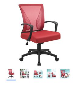 Furmax Office Mid Back Swivel Lumbar Support Desk, Computer Ergonomic Mesh Chair with Armrest Thumbnail