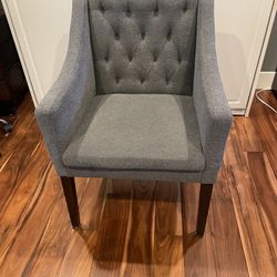 Tufted Gray Chair