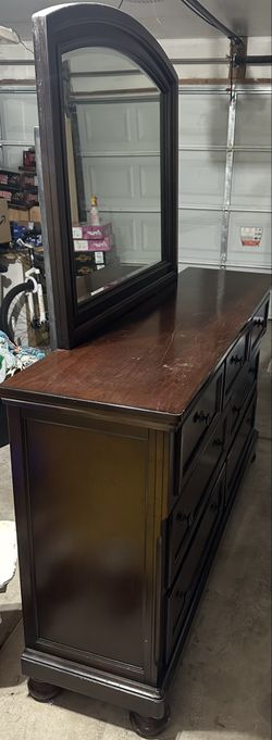 Wood Dresser & Mirrors