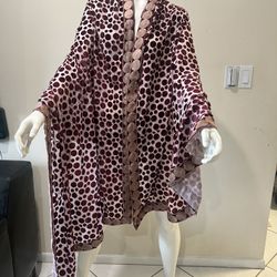 Beautiful Shawl/wrap/duppata /scarf/with Velvet Dots/embroidered Patch On The Edges/new