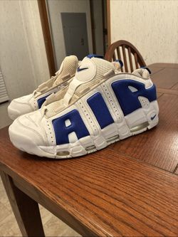 Nike Air More Uptempo Low Men’s 12 White Hyper Royal FZ3055-101