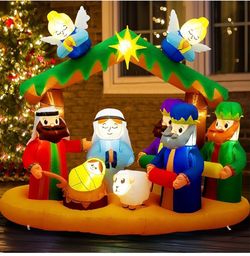 6.5 ft Inflatable Christmas Nativity Scene Decoration