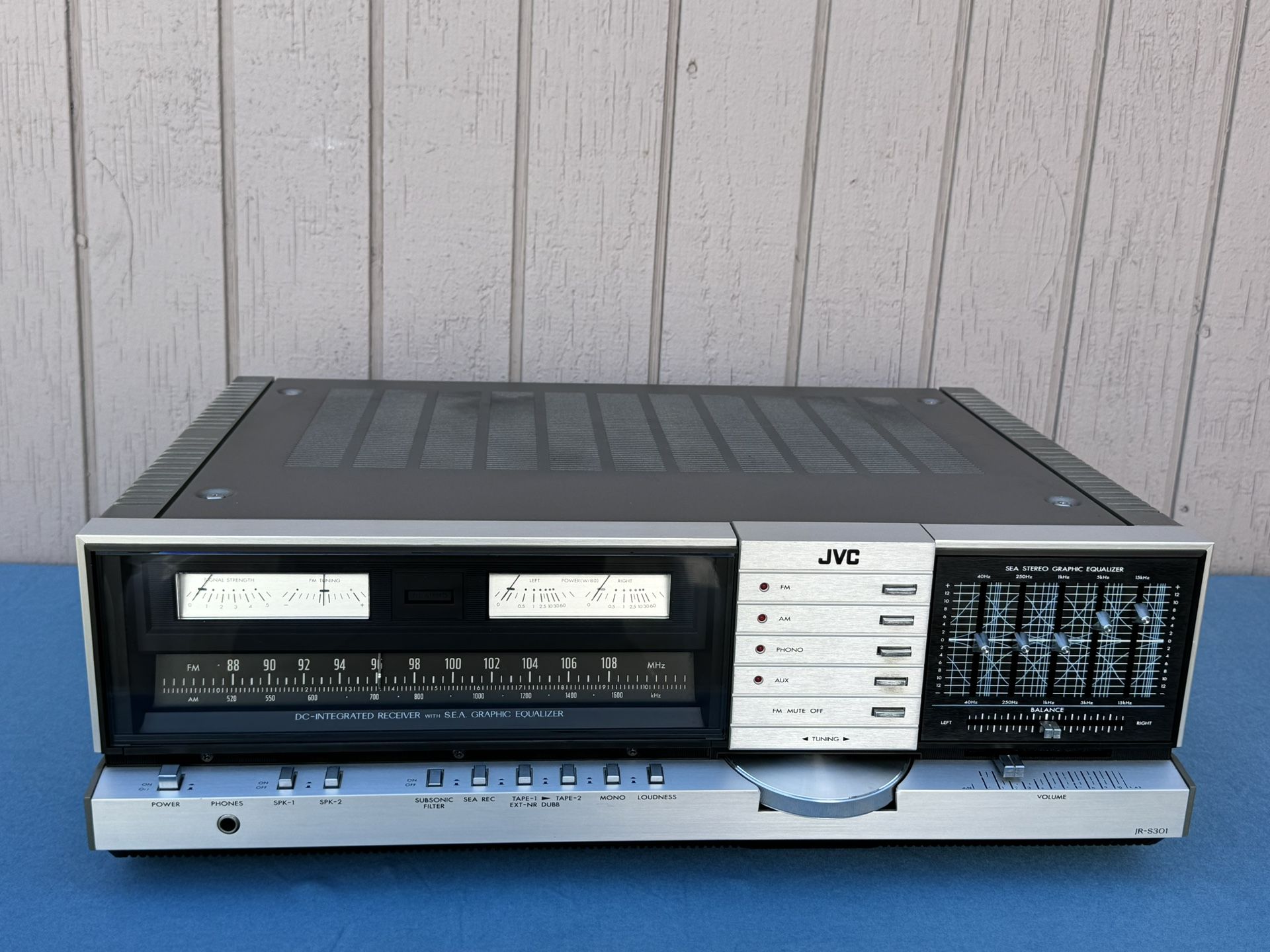Very Nice Vintage JVC JR-S301 Stereo Receiver With Graphic Equalizer (Cleaned and Serviced)