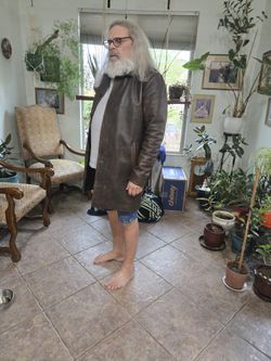 LAMBSKIN LEATHER MID-LENGTH OVERCOAT