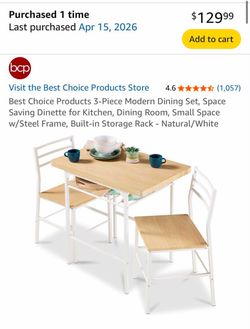 Table with 2 chairs