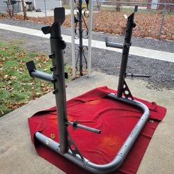 WEIDER SQUAT RACK ADJUSTABLE  W-32" X H-57"  WITH SAFETY HOOKS AND 2 STORAGE HORNS DISASSEMBLED READY TO GO
11525 S HALSTED.Dunkin Donuts/7111.S WESTE