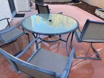 Patio table and chairs