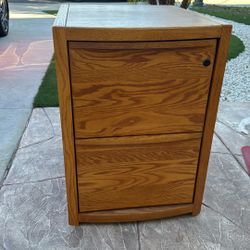 Wooden 2 Drawer File Cabinet 