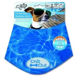 ALL FOR PAWS Cooling Dog Bandana, Ice Bandana for Dogs, Blue, XL, Modern Functional, Unisex, Summer,
