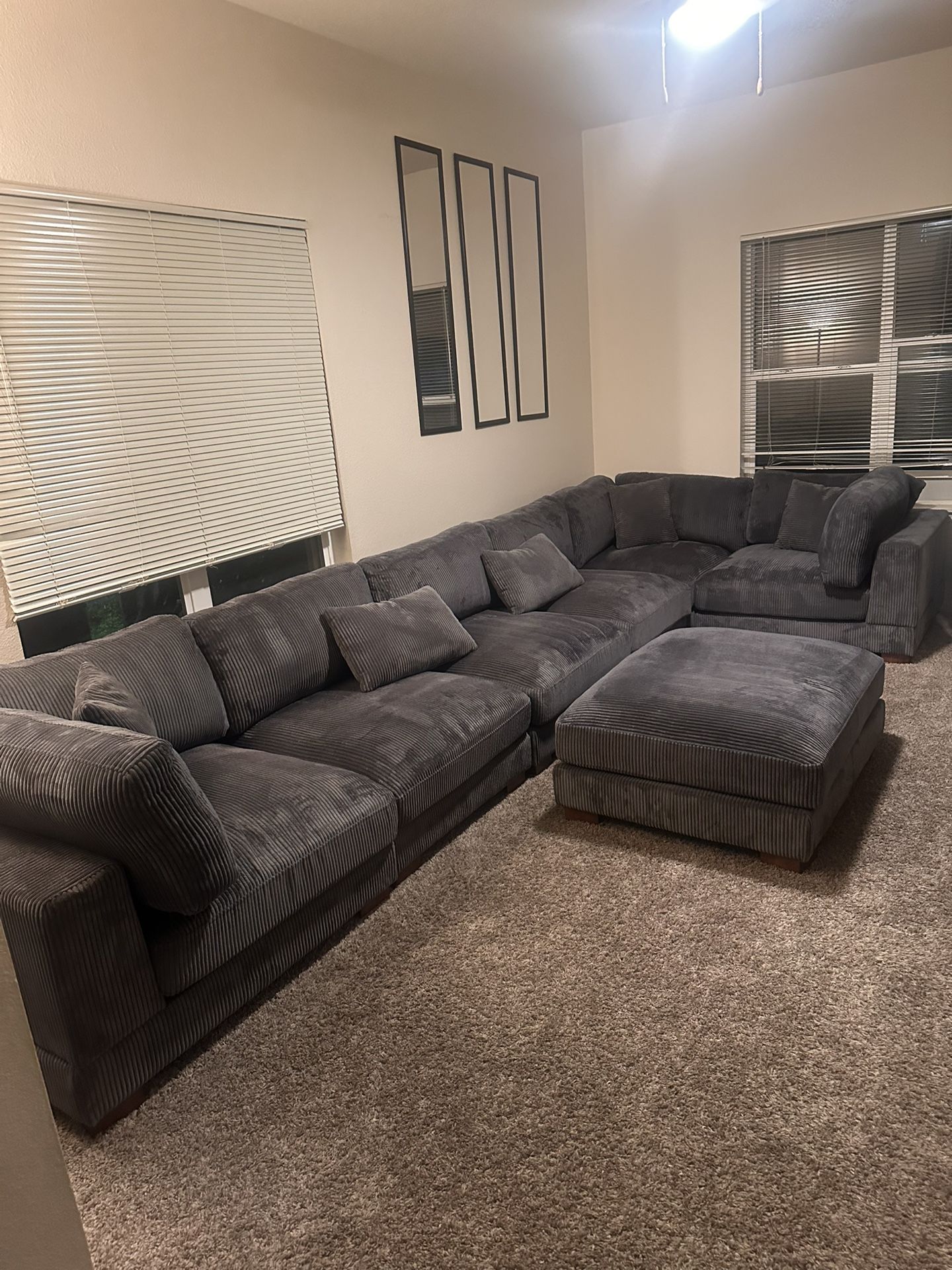 Sectional Couch - Charcoal grey
