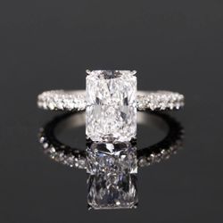 Engagement Diamond Ring 3-Carat D Color Lab Diamond Ring! 