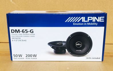Car Speaker Set 6 1/2" 2-Way Coaxial Speakers System 200 Watts Alpine DM-65-G 🚨 Payment Options Available 🚨 No Credit Needed 🚨