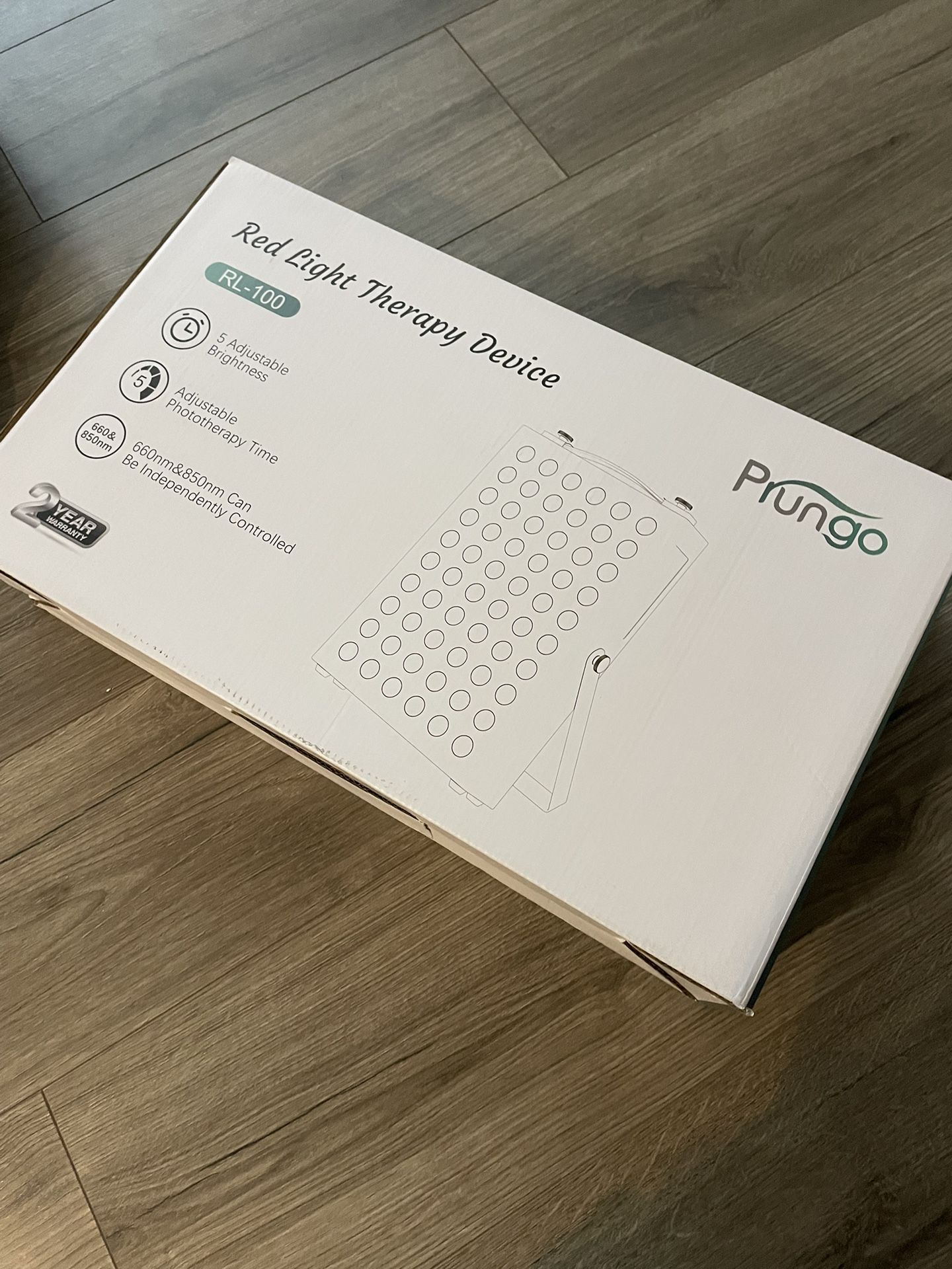 Prungo Red Light Therapy Device, 660nm 850nm Red & Near Infrared Light Therapy Panel with Timer, Built in Stand, 120W Red Light Therapy for Body, Skin