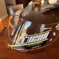 ICON clear motorcycle helmet face shield - new