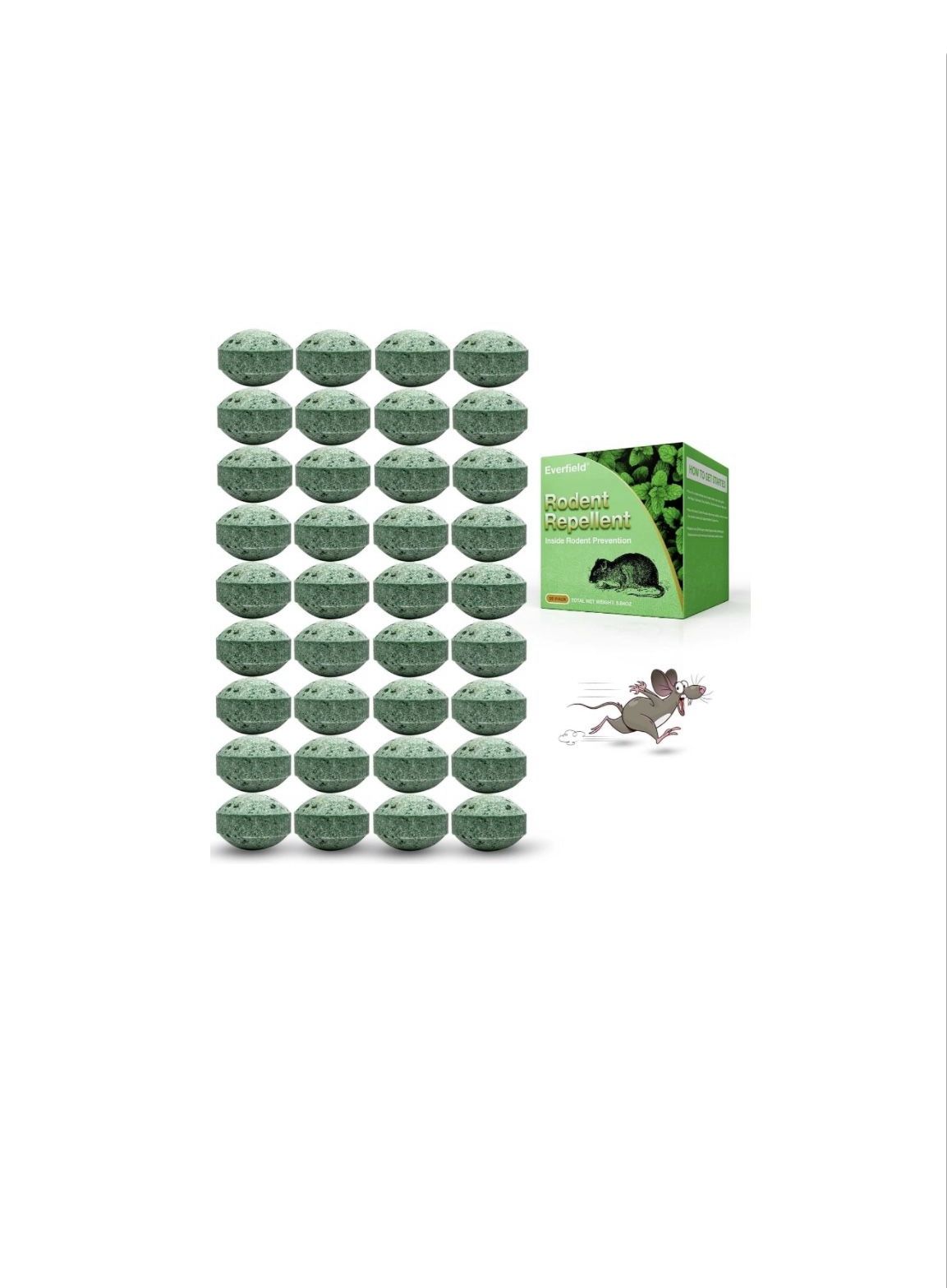 Mouse Rodent Repellent, 12Pcs Peppermint Oil Moth Balls