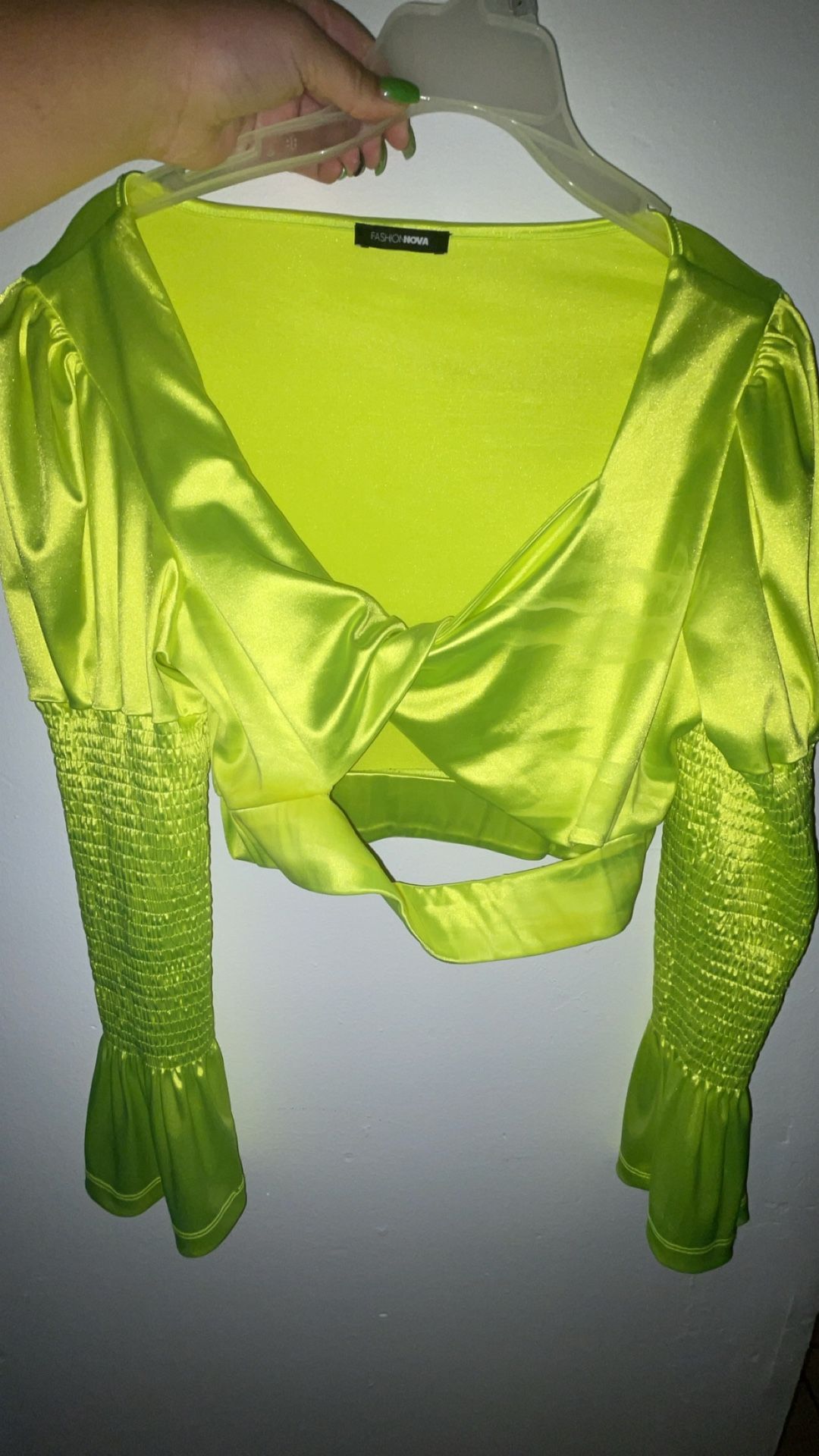 Women’s Dress Crop Top Long Sleeve