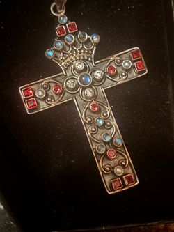 Huge Sterling Nicky butler cross necklace