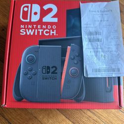 Nintendo Switch 2 New In Box With Receipt $350
