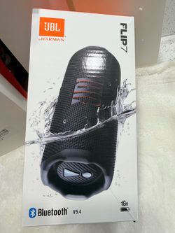 JBL Flip 7 Black Bluetooth Speaker - New