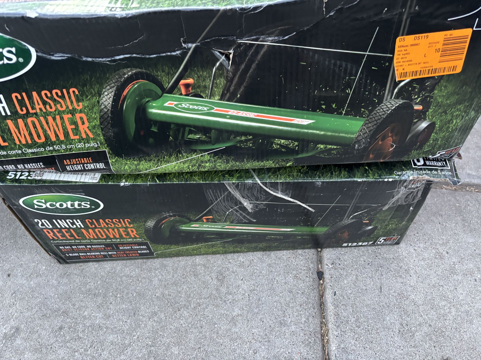 Scotts 20 in. Manual Walk Behind Reel Lawn Mower, Includes Grass Catcher