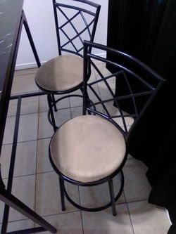 2 Swivel Barstools 
