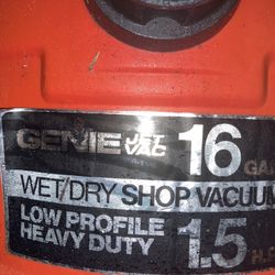 Genie 16-Gallon, 1.5 H.P Wet/Dry Vac 
