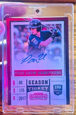 PETE CROW-ARMSTRONG SIGNED 2017 Panini Elite Extra Edition Contenders RC BASEBALL CARD
