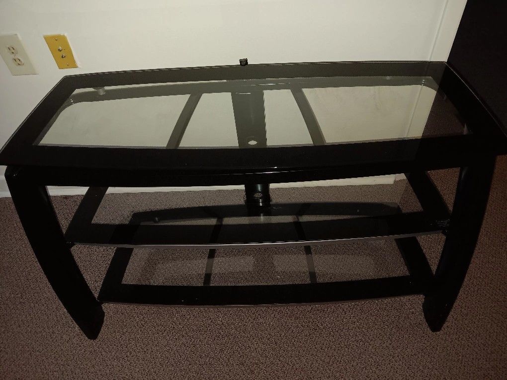 Glass TV Stand & Shelves