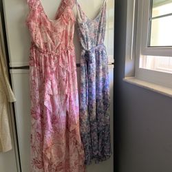 Designer  Summer New MIDI- Length  Dresses . Lined.. Flouncey Floral Midi Styles..  Vince Camuto $80 Or Anthropologie $95