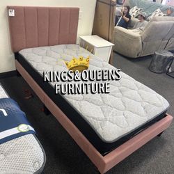 New Twin Bed Frame With Mattress 