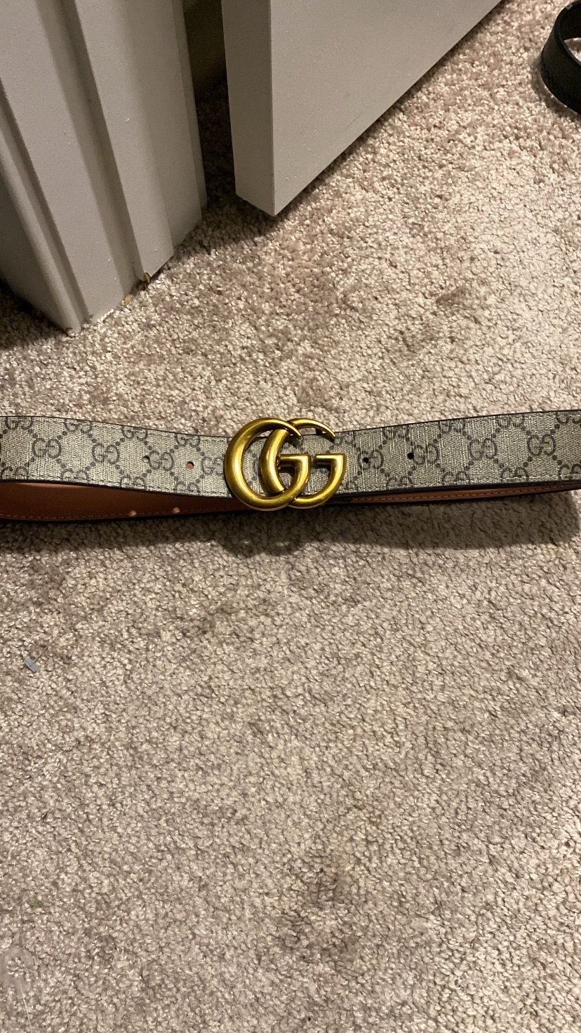 Gucci GG Supreme Belt Antique Gold Buckle
