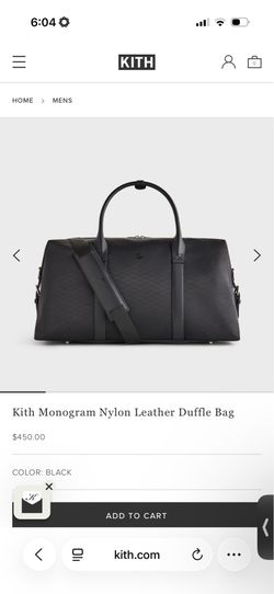 Kith Monogram Nylon Leather Duffle Bag