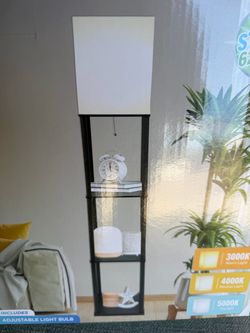 Tall lamp with shelves - not assembled