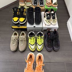 Lot Of 10 Shoes Nike Jordan Drake Puma Retro Air Max Size 9 