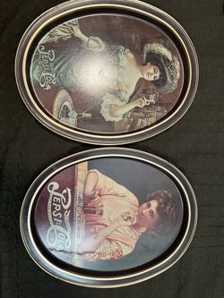 Vintage Pepsi Cola Beverages Advertising Tray Signs