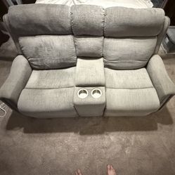 Grey Recliner Loveseat