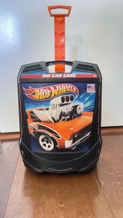 Big Lot of 39 Toy Cars – Hot Wheels, Matchbox Tesla, Monster Jam + Rolling Case