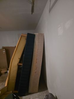 2 mattress and a bed