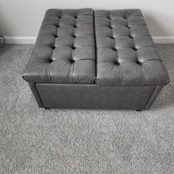 Grey Ottoman With Storage