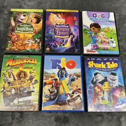 Bundle of 6 Disney and Other Children’s DVDs in good shape!  