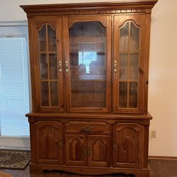 Wood China Cabinet - MUST GO - OBO