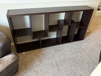 Dark Brown Cube Bookcase Shelf Unit
