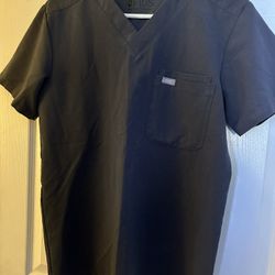 Figs XS Scrub Top Dark Gray