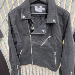 Denim Biker Jacket Topman