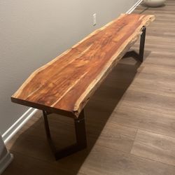 Wood bench