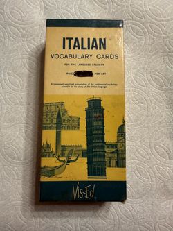 Vintage Italian Vocabulary Cards