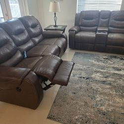 Power Reclining Sofa And Love Chair 