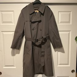 Christian Dior Monsieur Vintage Men’s Gray Belted Trench Coat Jacket sz 40 S, Bayport, NY 11705