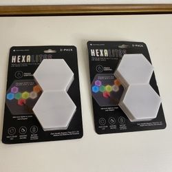 HEXALITES - TECH SOLUTIONS - 2 PK TOUCH ACTIVATED MULTICOLORED LED MOOD LIGHT